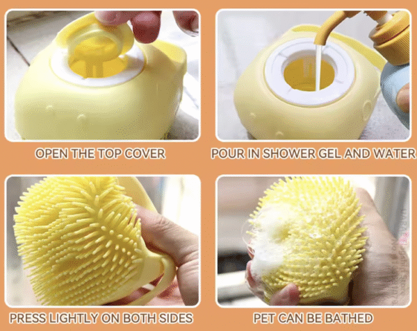 Brosse de bain animaux